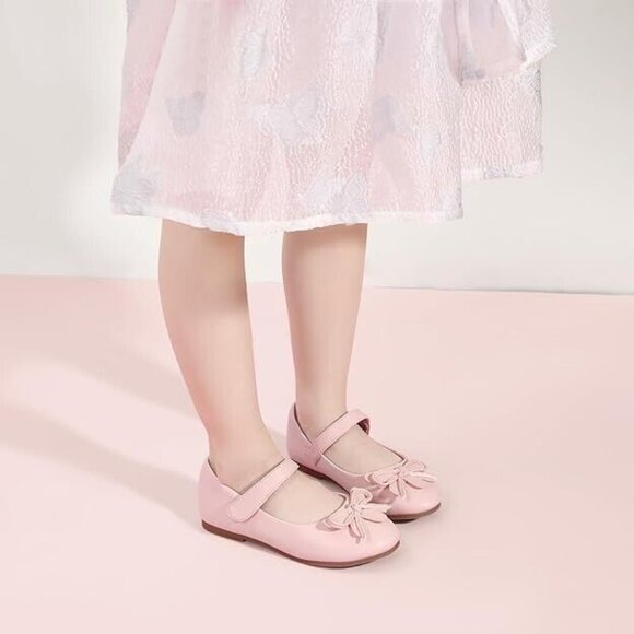 Hehainom Girls Dress Shoes with Flower - Size 8. Pink Pu Color - Picture 4 of 9